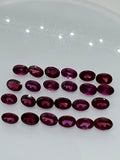 Rhodolite garnet 4X6MM Oval Faceted ,Pack of 5 pcs - Rhodolite Garnet Cut Cabochon - Garnet Loose Stone -AAA Quality, Purple Garnet