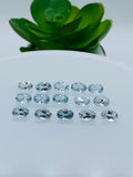 Aquamarine Oval faceted 5x7 mm Size - Pack of 4 Piece - AAA Quality - Medium Blue Color - Natural Aquamarine Stone