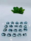 Aquamarine Oval faceted 6x8 mm Size  - Pack of 1 Piece - AAAA Quality -  Dark Blue Color -  Natural Aquamarine Stone