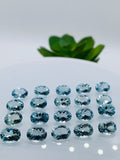Aquamarine Oval faceted 6x8 mm Size  - Pack of 1 Piece - AAAA Quality -  Dark Blue Color -  Natural Aquamarine Stone