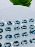 Aquamarine Oval faceted 6x8 mm Size  - Pack of 1 Piece - AAAA Quality -  Dark Blue Color -  Natural Aquamarine Stone