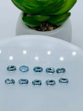 Aquamarine Oval faceted 4x6 mm Size - Pack of 2 Piece - AAAA Quality - Dark Blue Color - Natural Aquamarine Stone