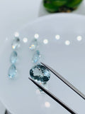 Aquamarine Pear Oval 9x11 mm Size - Pack of 1 Piece - AAA Quality - Medium Blue Color - Natural Aquamarine Stone
