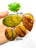 Bloodstone Cabochon • Code B1 - B4 • Natural Bloodstone Cabs • Bloodstone Cabs • Perfect for Jewelry Making