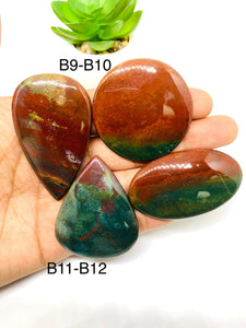 Bloodstone Cabochon • Code B9- B12 • Natural Bloodstone Cabs • Bloodstone Cabs • Perfect for Jewelry Making