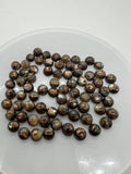 Abalone copper 10MM Shell Cabs, Pack of 6 pieces, Round cabochon for jewelry making,
