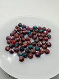 6MM Turquoise  Pink Oyster  Cabochon • Pack of 6 Piece • AAA Quality • Round Cabs