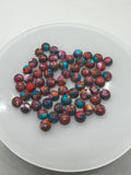 6MM Turquoise Pink Oyster Cabochon • Pack of 6 Piece • AAA Quality • Round Cabs