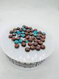 Copper Brown Turquoise 6mm Round Cabs- Quality AAA-Copper Turquoise, gemstone cabs Pack of 6 pc- Brown Copper Turquoise Round Cabochon