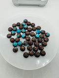 Copper Brown Turquoise 6mm Round Cabs- Quality AAA-Copper Turquoise, gemstone cabs Pack of 6 pc- Brown Copper Turquoise Round Cabochon