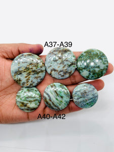 Amphibolite Cabochon •  Code A37- A42  • AAA Quality •  Natural Amphibolite Cabs •  Amphibolite  Cabochon