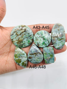 Amphibolite Cabochon •  Code A43- A48  • AAA Quality •  Natural Amphibolite Cabs •  Amphibolite  Cabochon