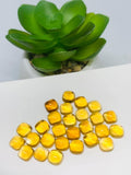 6mm Citrine cushion Cabochons , Good yellow color cabs, Natural Citrine Cabs , Pack of 4 pcs, Grade AAA