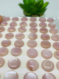 10MM Mother of Pearl Cabochon -  Pink MOP Round Cabs  • AAA Quality • Pack of 4 pieces