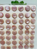 10MM Mother of Pearl Cabochon -  Pink MOP Round Cabs  • AAA Quality • Pack of 4 pieces