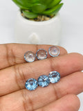 8MM Swiss Blue Topaz faceted Cabs ,natural gemstone cabochon , Pack of 1 pc , AAA grade gemstone
