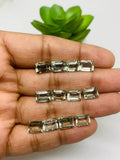 Prasiolite Faceted 6x8 MM Rectangele - Pack of 2 Pcs - AAA Quality - Natural color - Natural Prasiolite Stone- Green Amethyst loose stone