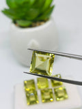 Lemon Quartz 10MM Faceted Square Shape- Pack of 1 Piece - AAA Quality - loose gemstone, Square faceted, Lemon Quartz.