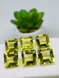 Lemon Quartz 10MM Faceted Square Shape- Pack of 1 Piece - AAA Quality - loose gemstone, Square faceted, Lemon Quartz.