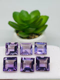 Amethyst 10MM Faceted Asscher cut- Pack of 1 Piece - African Amethyst Asscher Cut Stone - Natural Amethyst Loose Stone