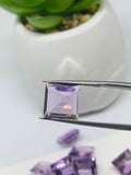 Amethyst 10MM Faceted Asscher cut- Pack of 1 Piece - African Amethyst Asscher Cut Stone - Natural Amethyst Loose Stone