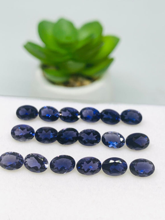 Iolite Faceted Oval 4X6 MM Size • Pack of 5 Pcs • AAA Quality • Iolite Round Cut Stone • Iolite Stones