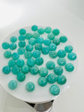 Amazonite Round 10 MM Cabochons | Pack of  4 Pcs | AAA Quality | Peruvian Round Aqua Blue Amazonite Cabochons | Peruvian Amazonite Cabochons