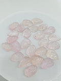 Morganite Carving 10X15MM Leaf, Pack of 2 Pcs •  AAA Quality • Natural Morganite  Cabochon • Morganite Carving pear