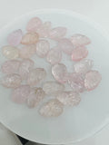 Morganite Carving 10X15MM Leaf, Pack of 2 Pcs •  AAA Quality • Natural Morganite  Cabochon • Morganite Carving pear