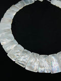 White MOP Necklace - 20X15-36X25 mm Size - AAA Quality- Hand Braided Beads Pendant Necklace- Beads Necklace
