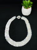 White MOP Necklace - 15 mm Size - AAA Quality- Hand Braided Beads Pendant Necklace- Beads Necklace