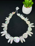 White MOP Necklace - - AAA Quality- Hand Braided Beads Pendant Necklace- Beads Necklace