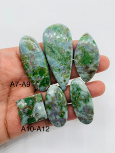 Amphibolite Cabochon •  Code A7-A12  • AAA Quality •  Natural Amphibolite Cabs •  Amphibolite  Cabochon