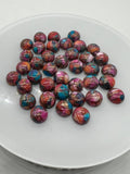 8MM Turquoise Pink Oyster Copper Cabochon • Pack of 5 Piece • AAA Quality • Round Cabs