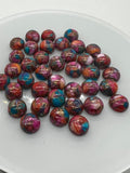 10MM Turquoise Pink Oyster Copper Cabochon • Pack of 2 Piece • AAA Quality • Round Cabs