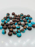 Copper Brown Turquoise 8mm Round Cabs- Quality AAA-Copper Turquoise, gemstone cabs Pack of 6 pc- Brown Copper Turquoise Round Cabochon