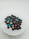 Copper Brown Turquoise 6mm Round Cabs- Quality AAA-Copper Turquoise, gemstone cabs Pack of 6 pc- Brown Copper Turquoise Round Cabochon