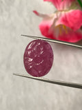 Natural Ruby Carving Cabs - Code D1- D8   - AAA Quality - Glass Filled Ruby Carving Stone - Flat Back Cabochons