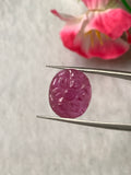 Natural Ruby Carving Cabs - Code D1- D8   - AAA Quality - Glass Filled Ruby Carving Stone - Flat Back Cabochons