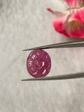 Natural Ruby Carving Cabs - Code D1- D8   - AAA Quality - Glass Filled Ruby Carving Stone - Flat Back Cabochons