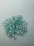 Aquamarine 6mm Round Cabochon Pack of 5Pcs - AA Quality cabs- Natural Aquamarine Cabs, Blue/green