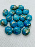 Turquoise pyrite 10X14mm Oval Cabs- Quality AAA-Pyrite Turquoise, gemstone cabs Pack of 4 pc- Pyrite Turquoise Oval Cabochon