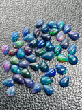 Black Opal Cabochon 5X7mm Size • Pack of 5 Pcs • AAAA Quality • Natural Opal color Treated Color • Ethiopian Opal pear Cabs