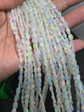 Ethiopian Opal faceted Oval shape, 16 Inch Strand, Size 5X7-6X8MM, opal beads. code #1, Natural Ethiopian Opal beads faceted oval shape.