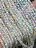 3.5MM Ethiopian Opal Smooth Roundel Beads  16 Inch Strand, AAA Quality opal beads. code #1, Natural Ethiopian Opal beads.