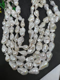 Pearl Baroque Beads- AAA Quality - Length 16 inch- length 20-23mm , Good luster - Natural Freshwater Pearl Baroque