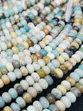 Peruvian Opal Roundel 8MM, length 15.5”, Genuine Opal, origin Peru, roundel beads