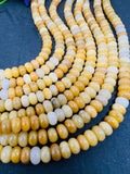 Yellow Opal Roundel 8MM, length 15.5”, Genuine Opal, roundel beads