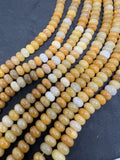 Yellow Opal Roundel 8MM, length 15.5”, Genuine Opal, roundel beads