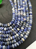 Sodalite Roundel 8MM, length 15.5”, Natural Sodalite, roundel beads